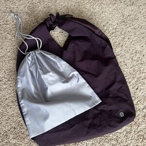 Purple Lululemon Gym Bag With Shoe Bag